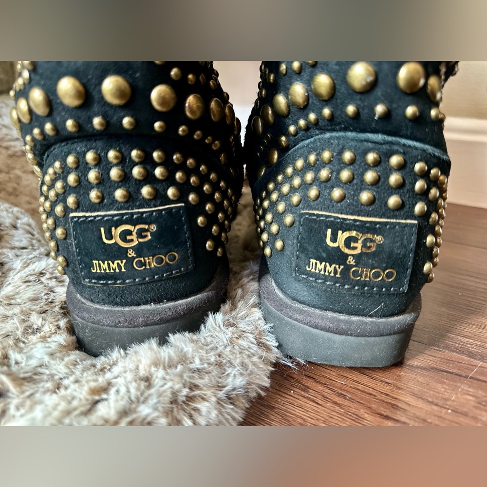 UGG X Jimmy Choo Vintage Studded Mandah Limited Edition Boots !RARE! Size 8 - Picture 3 of 16